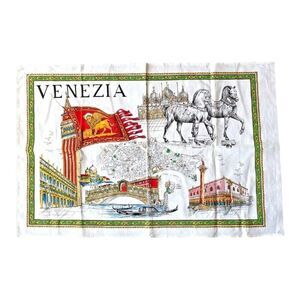 Venezia VENICE Tea Towel 35" x 23" Rialto Bridge St. Mark's Duomo 100% Cotton